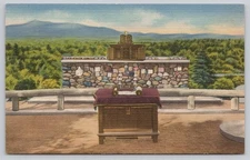 Linen Era Cathedral of the Pines Rindge NH Ten Commandments Postcard