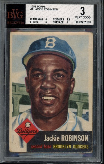 1953 Topps #1 Jackie Robinson BVG 3 Vintage HOF Baseballkarte (2320)