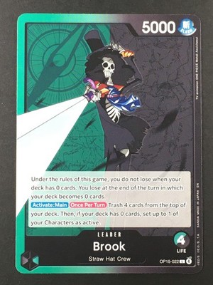 One Piece TCG Brook OP15-022 L Card Adventure On Kami's Island