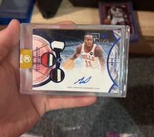 2025-26 Topps Three Basketball Ayo Dosunmu 11/15 Veteran Patch Auto Bulls =1/1