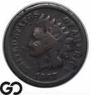 1867 Indian Head Cent Penny, Better Date
