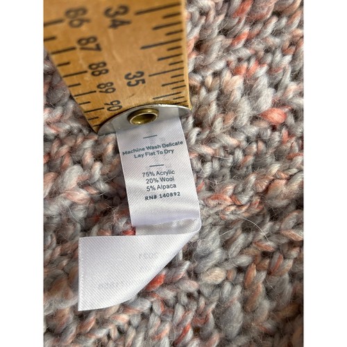 Marine Layer Sweater Cardigan Ontario Chunky Knit Long Pockets Blue Pink Small - Picture 6 of 8