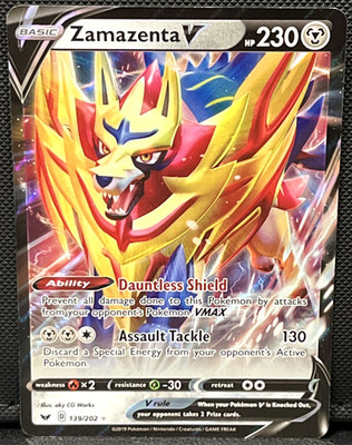 Zamazenta V 139/202 Full Art - SwSh01 - Sword & Shield - NM