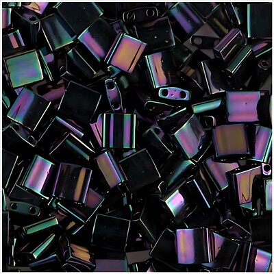 Miyuki Tila 2-Hole Square Beads 5mm Purple Iris MBTL-454