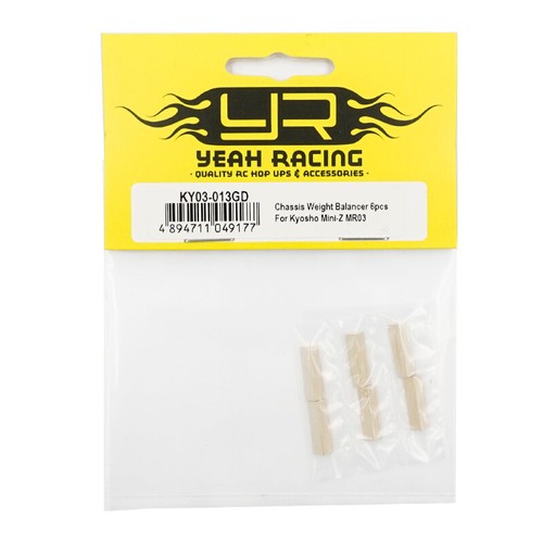 Yeah Racing Chassis Weight Balancer 6pcs For Kyosho Mini-Z MR03 1/27 #KY03-013GD - Picture 2 of 4