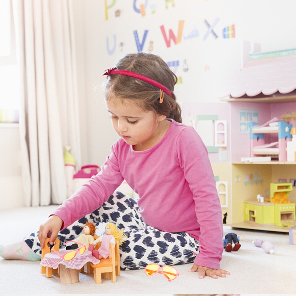 4 Count Miniature Sunglasses Doll Dress up Toys for Girls Accessories