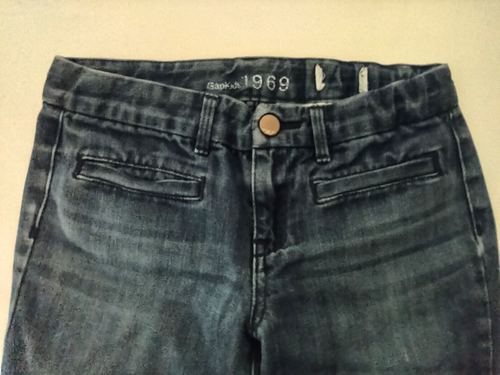 Gap Kids 1969 Jeans Girls Size 14 Blue Denim Adjustable Waist Flare - Picture 8 of 22