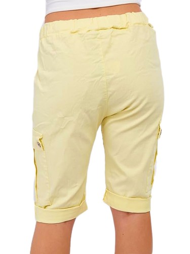 Pantaloni donna Magic Shorts italiani Lagenlook donna casual elasticizzati stile jogger - Foto 36 di 41