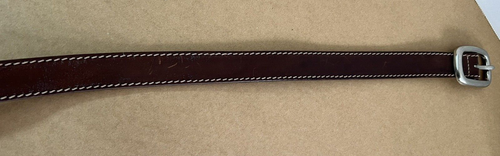 Cinturón Vintage Banana Republic Cuero Marrón con Hebilla Tono Plateado Talla 32 - Imagen 6 de 7