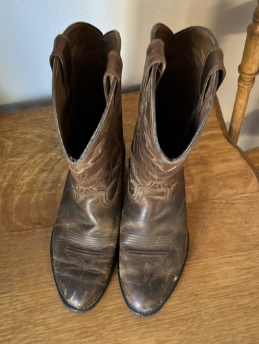 Ariat 34625 Brown Leather Cowboy Western Boots Men's US 8D D UK 7 Pull On - Picture 4 of 10