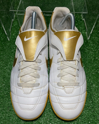 VNDS 2007 Nike Tiempo IC Legend II White Gold R10 Ronaldinho