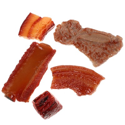  5 Pcs Simulierte Fleischschmuck Food Ribs Ausstellungsmodell Lebensmitteldekor