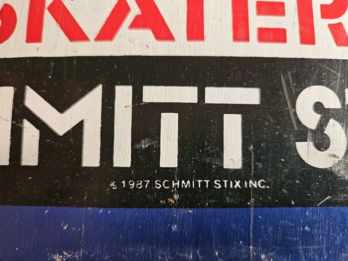 Schmitt Stix Danger Hazerdous Skater Skateboard Deck ORIGINAL 1988 - Picture 4 of 15