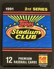 1991 Topps Stadium Club Pack Mickey Tettleton Tigers Top Steve Howe Yankees Back