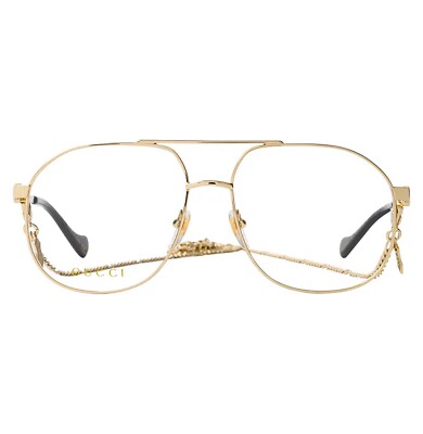 GUCCI 1091 Gold Chain Pendant Pilot Unisex Necklace  display picture 2