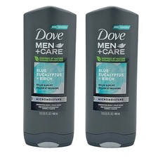 2 Pack Dove Men  Care Blue Eucalyptus  Birch Hydrating Body Face Wash 13.5 oz