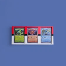 Pokeball Triple Card Display Stand Pokemon Card Holder Stand for Collectors Gift
