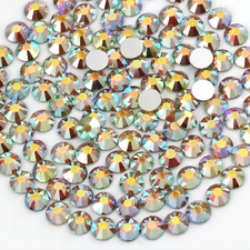 1440pcs Glitter Sunrise AB Nail Art Rhinestones Crystal Gems 3D Nails Decoration