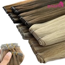 Straight Real Human Hair Weft Bundles Extensions 50g/Pcs 16"-24" Remy Hair Sew