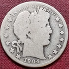1904 S Barber Half Dollar 50c Circulated #89385