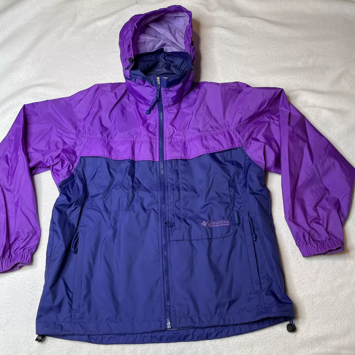 Purple columbia sale rain jacket