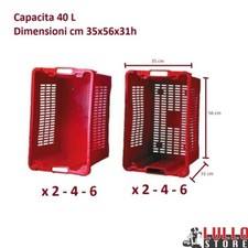 Cesta Cassetta Plastica Pvc Raccolta Olive Uva Agricola Fondo Aperto Chiuso 40Lt