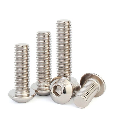 M1.6-M12 Socket Button Head Screws 10.9 Alloy Steel Nickel Plated Allen Bolts