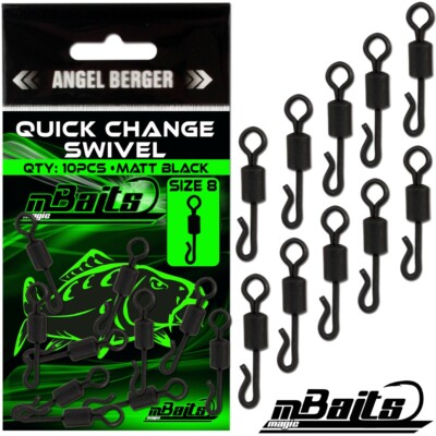 Magic Baits Bait Quick Change Swivel Schnellwechsel Wirbel Carp Swivels Karpf...