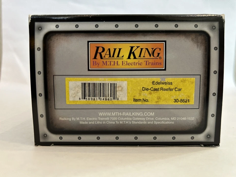 MTH Railking Die Cast 30-8621 Edelweiss Reefer Car - O Giage - NIB - 2002 - NICE - Image 2 of 3