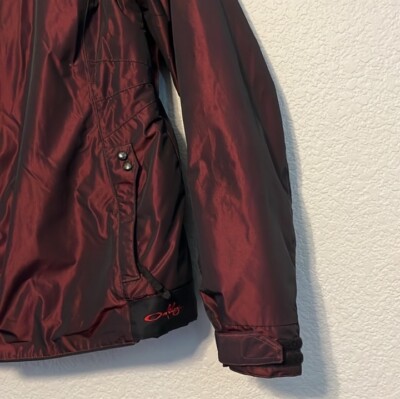 Oakley Burgundy Metalic Iridescent Insulated Jacket Size Small