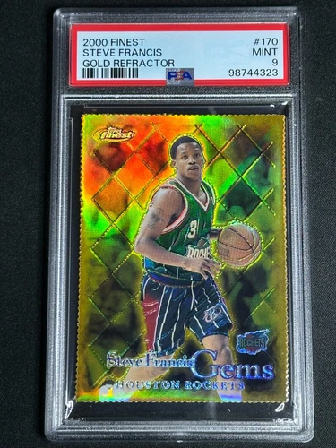 2000 Topps Finest Gold Refractor Steve Francis #170 PSA 9 MINT SSP /100 GEMS