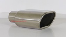 Stainless Steel Exhaust Tip Rolled Oval Slant 2.25 Inlet - 5.5 X 3 Outlet
