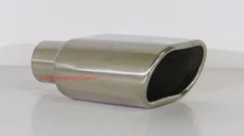 Stainless Steel Exhaust Tip Rolled Oval Slant 2.25" Inlet - 5.5" x 3" Outlet