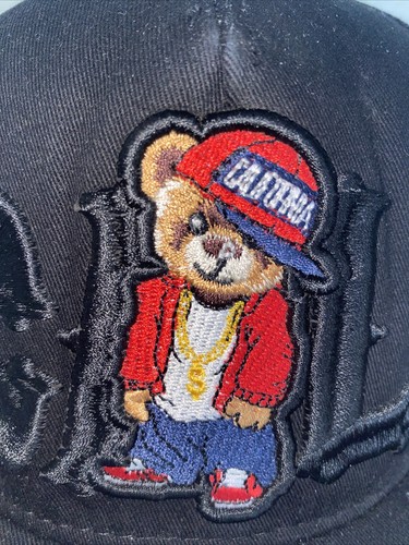 SNAPBACK HAT TOP LEVEL CALIFORNIA CALI BEAR BOSS BLACK EMBROIDERED