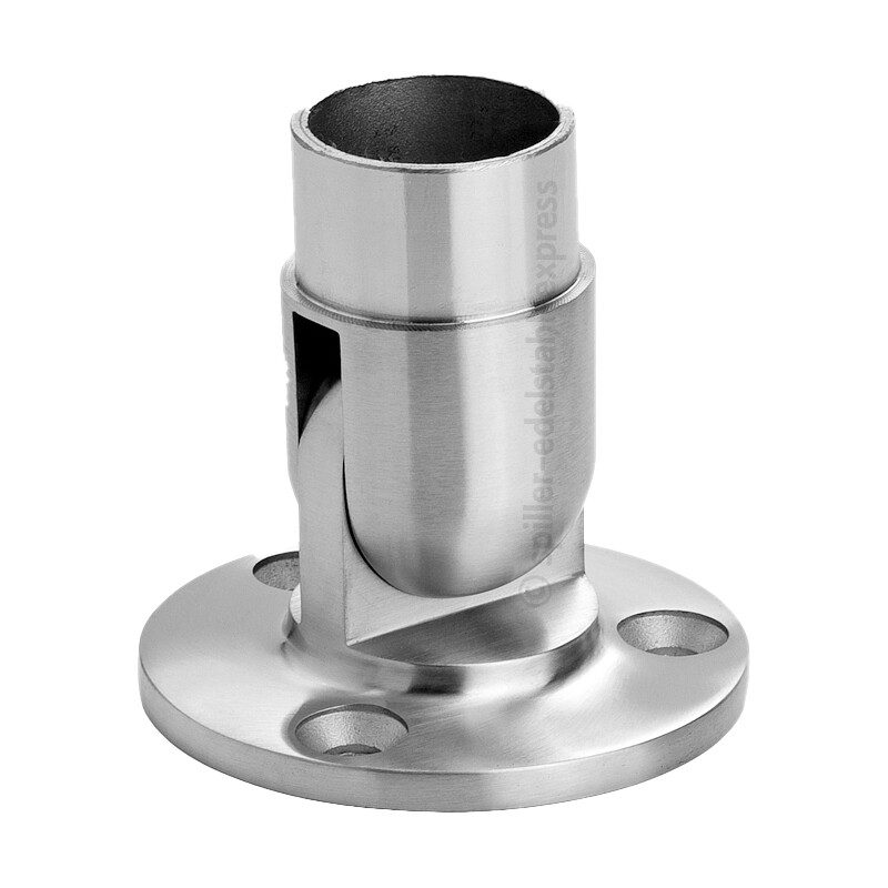 Wandflansch Edelstahl 90 Grad Für Rohr 42,4mm - Geländer Halterung V2A Mit Geschliffener Oberfläche