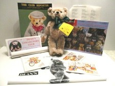 1995 Dean's Bears Collector's Club Herbert 12" Brown Mohair Bear 1st Membership