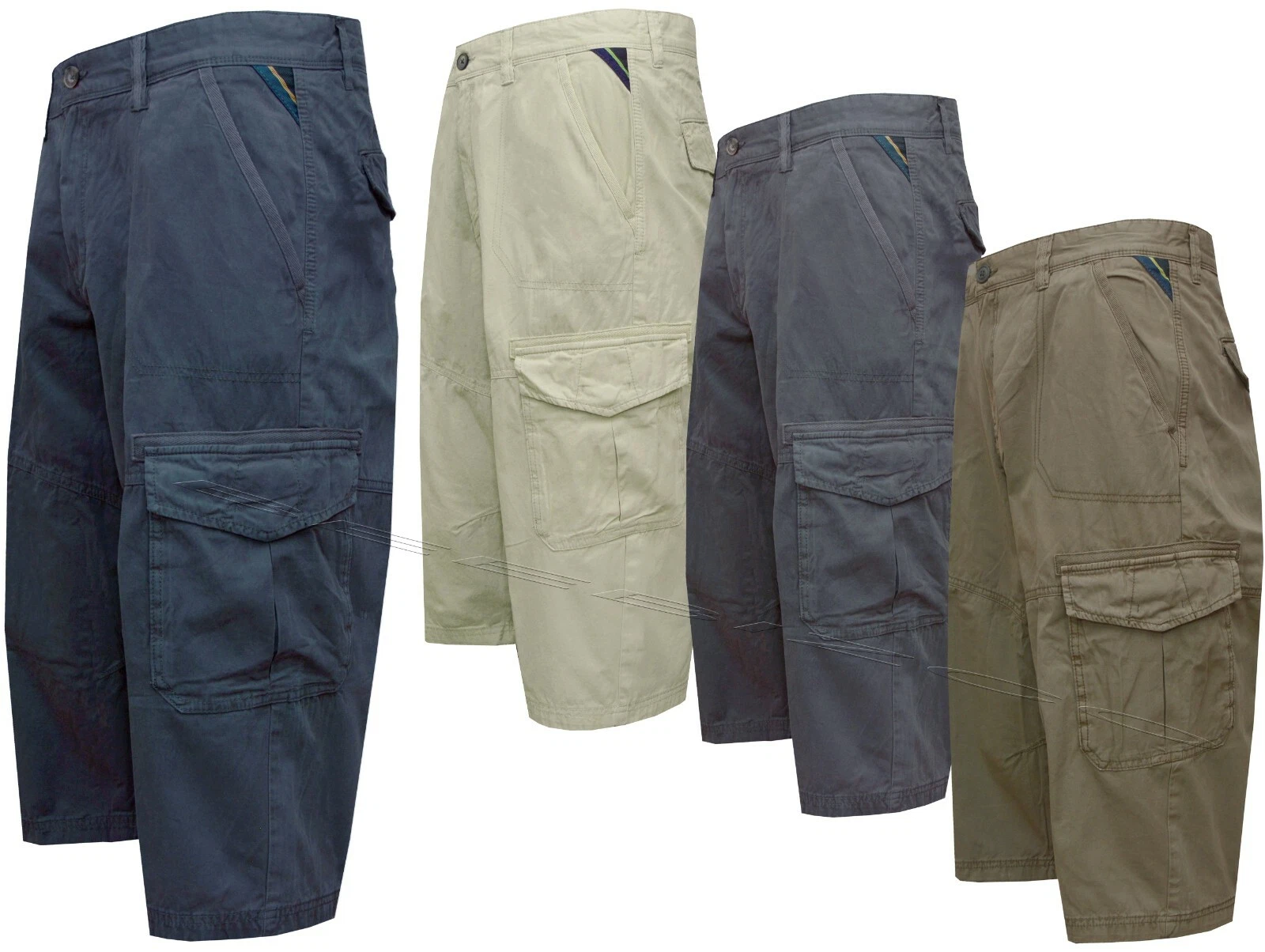 Mens 3/4 Length Shorts 100% Cotton Ex Store Summer Casual with 7 Pockets 31"-48"
Opens in a new wind
