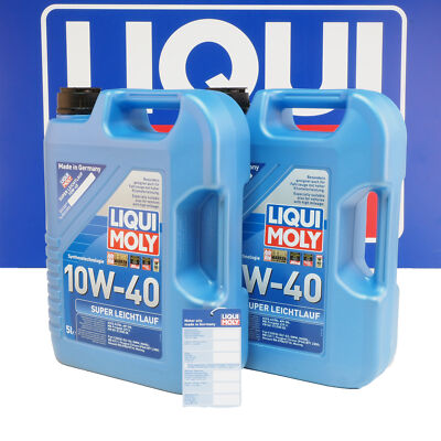 10L Liqui Moly 10W-40 1301 Leichtlauf Motoröl für VW 501 01 / 505 00 MB 229.3