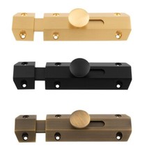 Carlisle Brass Solid Brass Sliding Door Bolt AQ81 Dead Lock Security Latch 100mm