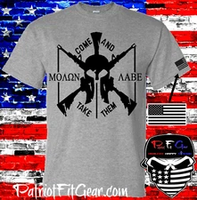 t-shirt,Spartan,Molon Labe,Come And Take It,Gun Rights,We The People,2A,Custom
