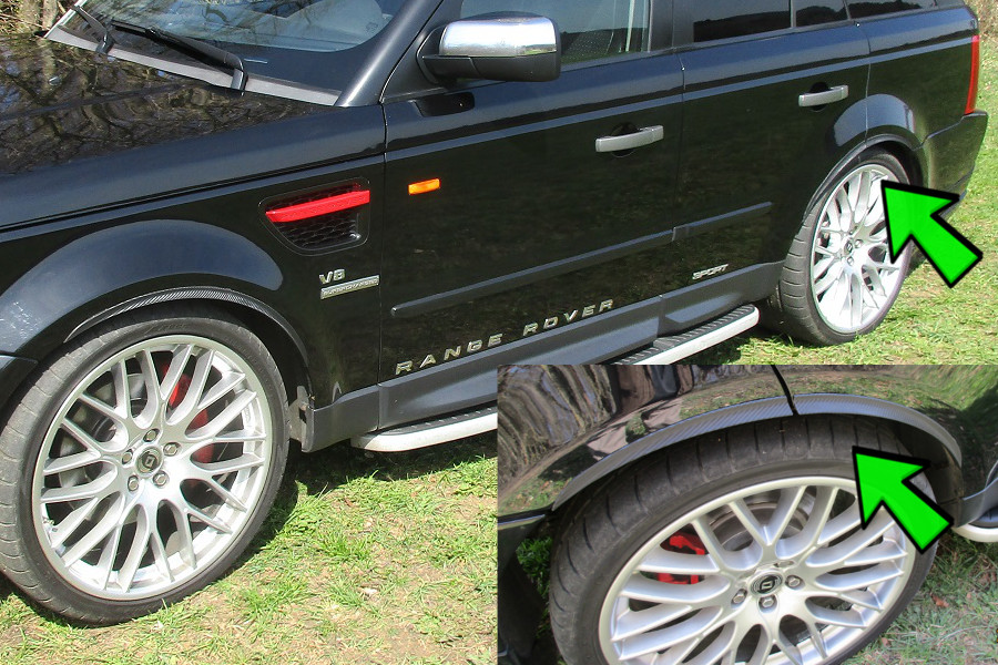 Fits Fiat Panda 2Pc. Wheel Arch Extension Fender Flare CARBON