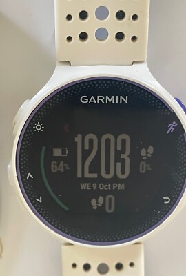 Garmin Forerunner 230 GPS Running Watch Black & White Tested and