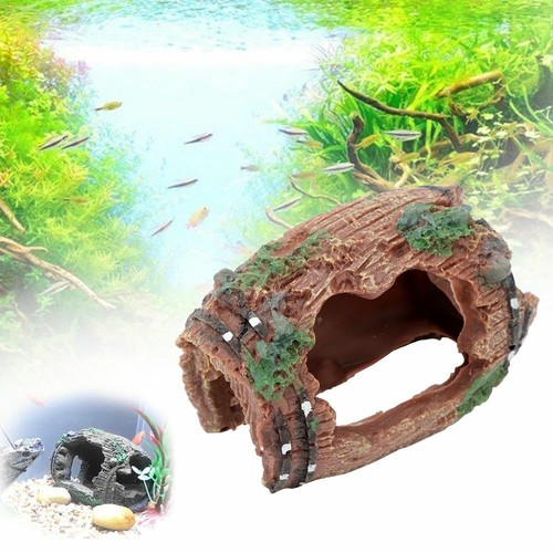 Aquarium Ornament Castle Resin Broken Barrel Fish Hideout Betta Cave Fish-Tank - Picture 3 of 8
