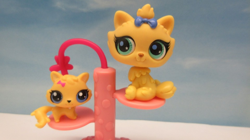 LITTLEST PET SHOP 2790 3612 YELLOW BLIND BAG HIMALAYAN CAT BOW & HTF
