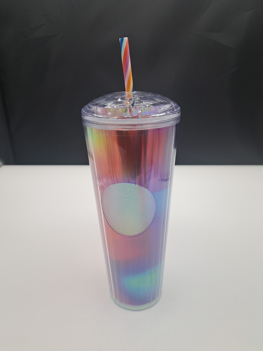 2021 STARBUCKS 24 OZ VENTI Cold Cup Tumbler RAINBOW PRIDE KALEIDOSCOPE |  eBay