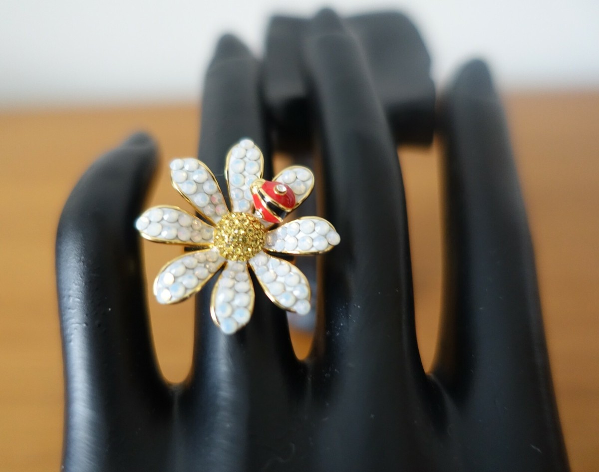 KATE SPADE DAZZLING DAISY WITH LADYBUG RING. SIZE 6, NWT | eBay