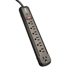 TRIPP LITE TLP74RB SURGE PROTECTOR POWER STRIP TL P74 RB 120V RIGHT ANGLE 7 OUTL