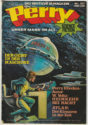   PERRY UNSER MANN IM ALL #107 + Atlan, Moewig 1974 COMICHEFT Z3