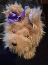 Yorkie Yorkshire Terrier Purple Bow Stuffed Animal stitched eyes Walmart Plush