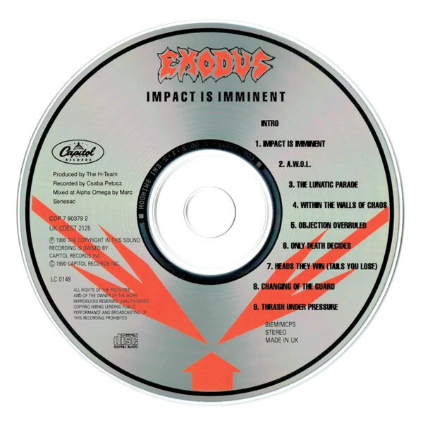 EXODUS Impact is Imminent CD 1990 Capitol CDP 7 90379 2 1st Press Fabulous Flesh - Bild 4 von 4